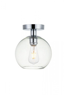 Baxter 1 Light Chrome Flush Mount With Clear Glass (758|LD2204C)