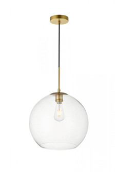 Baxter 1 Light Brass Pendant With Clear Glass (758|LD2216BR)