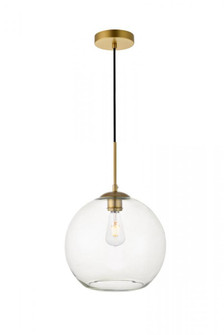 Baxter 1 Light Brass Pendant With Clear Glass (758|LD2224BR)