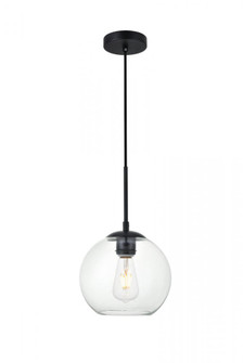Baxter 1 Light Black Pendant With Clear Glass (758|LD2206BK)