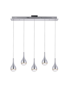 Amherst Collection LED 5-light Chandelier 34inx4inx9in Chrome Finish (758|3805D33C)