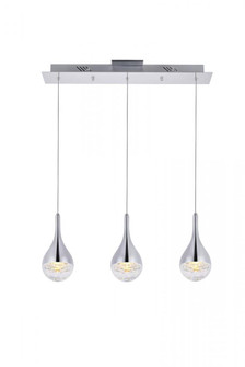 Amherst Collection LED 3-light chandelier 24in x 4in x 9in chrome finish (758|3803D24C)