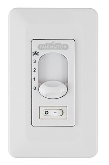 Ceiling Fan Wall Control Non Reversing - 3 Speed Fan and Light - On/Off Toggle - White (90|CW1SWWH)