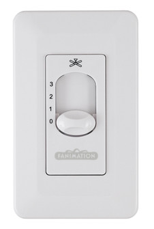 Ceiling Fan Wall Control For Up To Two Fans, Non-Reversing - 3 Speed Fan only - White (90|CW5WH)