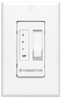 Ceiling Fan Wall Control For Up To Five Fans, Non-Reversing - 3 Speed Fan only - White (90|CW7WH)