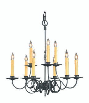 9-Light Charcoal Black Forest Dining Chandelier (84|1319 CH)