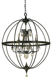 9-LIGHT POLISHED NICKEL COMPASS CHANDELIER (84|1070 PN)