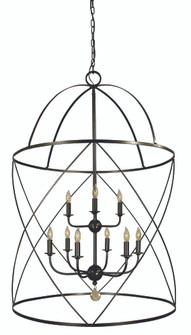 6-Light Mahogany Bronze/Antique Brass Nantucket Chandelier (84|4419 MB/AB)