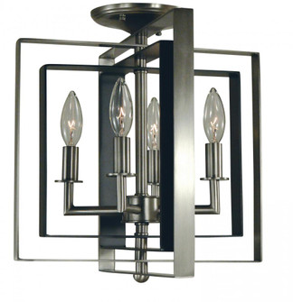 4-Light Symmetry Flush Mount/Semi Flush Mount (84|4861 BN/MBLACK)