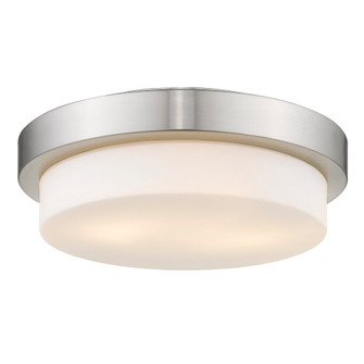 Wry Lighting Morgon 2-light 13'' Flush Mount in Pewter and Opal Glass (36|1270-13 PW)