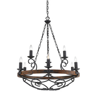 Wry Lighting Madera 9-light Chandelier in Black Iron (36|1821-9 BI)