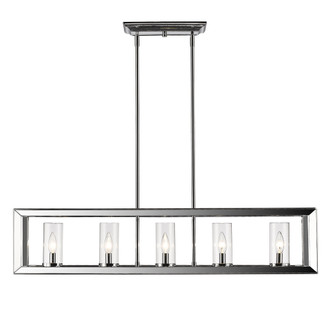 Smyth 5 Light Linear Pendant in Chrome with Clear Glass (36|2074-LP CH-CLR)