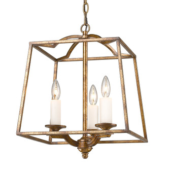 Golden Lighting Athena 3-light Pendant in Grecian Gold (36|3072-3P GG)