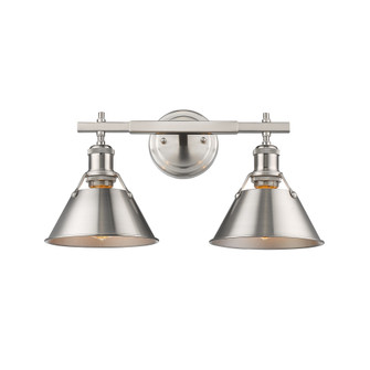 Yep by Golden Lighting Orwell 2-light Vanity in Pewter (36|3306-BA2 PW-PW)