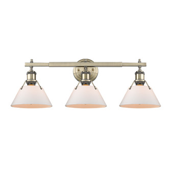 Yep by Golden Lighting Orwell 3-light Vanity in Aged Brass and Opal Glass (36|3306-BA3 AB-OP)