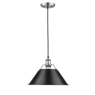 Orwell PW Large Pendant - 14'' in Pewter with Matte Black shade (36|3306-L PW-BLK)