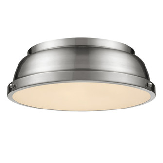 Duncan 14'' Flush Mount in Pewter with a Pewter Shade (36|3602-14 PW-PW)