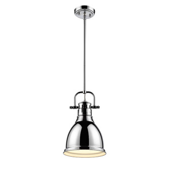 Duncan Small Pendant with Rod in Chrome with a Chrome Shade (36|3604-S CH-CH)