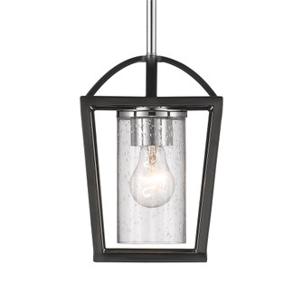 Golden Lighting Mercer 1-light Pendant in Matte Black and Chrome Accents (36|4309-M1L BLK-SD)