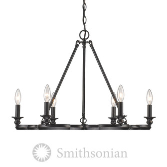 Smithsonian Saxon 6 Light Chandelier in Aged Bronze (36|5926-6 ABZ)