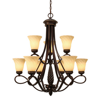 Wry Lighting Torbellino 9-light Chandelier in Cordoban Bronze (36|8106-9 CDB)