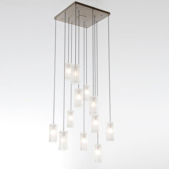 Textured Glass Square 12pc Multi-Pendant (1289|CHB0044-12-FB-FR-C01-E2)