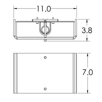 Textured Glass Square Cover Sconce (1289|CSB0044-0B-BS-IW-E2)