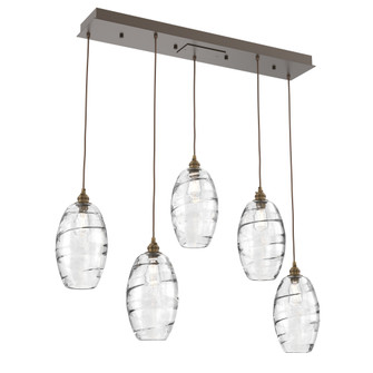 Ellisse Linear 5pc Multi-Pendant (1289|PLB0035-05-FB-OC-C01-E2)