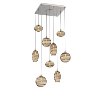 Misto Square 9pc Multi-Pendant (1289|CHB0048-09-BS-OB-C01-E2)