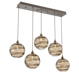 Terra Linear 5pc Multi-Pendant (1289|PLB0047-05-FB-OB-C01-E2)