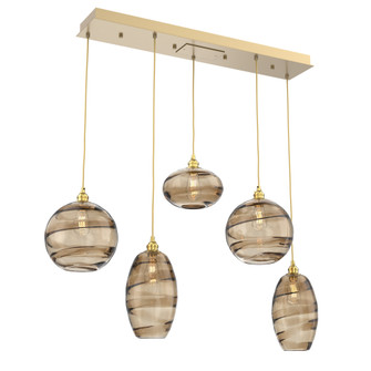 Misto Linear 5pc Multi-Pendant (1289|PLB0048-05-GB-OB-C01-E2)