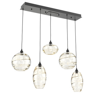 Misto Linear 5pc Multi-Pendant (1289|PLB0048-05-MB-OA-C01-E2)