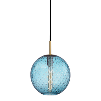 1 LIGHT PENDANT-BLUE GLASS (57|2010-AGB-BL)