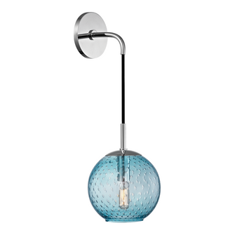 1 LIGHT WALL SCONCE-BLUE GLASS (57|2020-PC-BL)