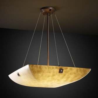 36'' Pendant Bowl w/ Large Square w/ Point Finials (254|CLD-9664-35-DBRZ-F4)