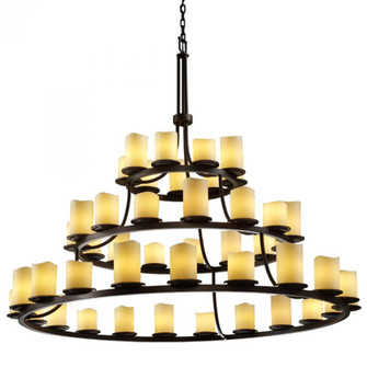 Dakota 45-Light 3-Tier Ring Chandelier (254|CNDL-8714-14-CREM-DBRZ)