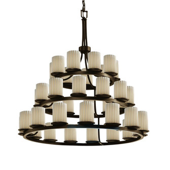 Dakota 36-Light 3-Tier Ring Chandelier (254|POR-8712-10-PLET-DBRZ)