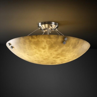 18'' Semi-Flush Bowl w/ PAIR SQUARE W/ POINTS FINIALS (254|CLD-9651-35-NCKL-F3)