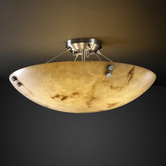 48'' Semi-Flush Bowl w/ LARGE SQUARE W/ POINT FINIALS (254|FAL-9657-35-NCKL-F4)