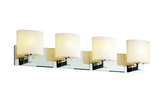 Modular 4-Light Bath Bar (254|FSN-8924-15-OPAL-MBLK)