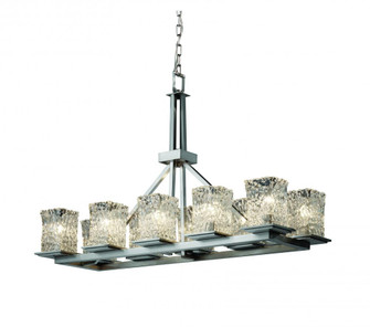 Montana 10-Light Rectangular Ring Chandelier (254|GLA-8650-26-WHTW-NCKL)