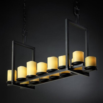 Dakota 14-Light Bridge LED Chandelier (Short) (254|CNDL-8769-14-AMBR-MBLK-LED14-9800)