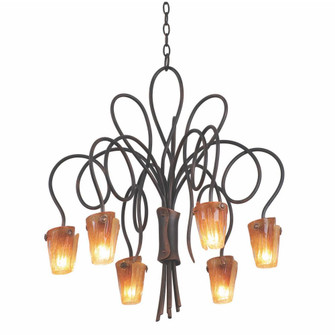 TRIBECCA 6 LIGHT CHANDELIER (133|4308AC/FROST)