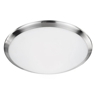Malta 15-in Brushed Nickel Dimmable LED Flush Mount (461|FM1515-BN)