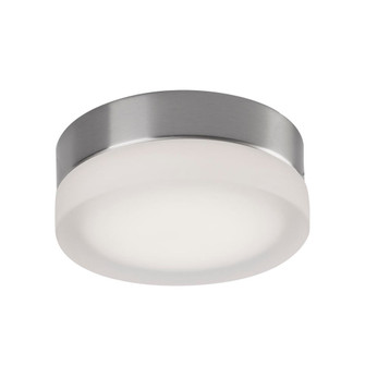 Bedford 6-in Brushed Nickel/Frosted Dimmable LED Flush Mount (461|FM3506-BN)