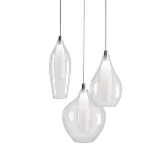Victoria 3 Head Chrome LED Multi Pendant (461|MP3003)