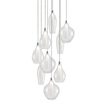 Victoria 9 Head Chrome Dimmable LED Multi Pendant (461|MP3009)