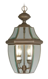 2 Light BZ Outdoor Chain Lantern (108|2255-07)