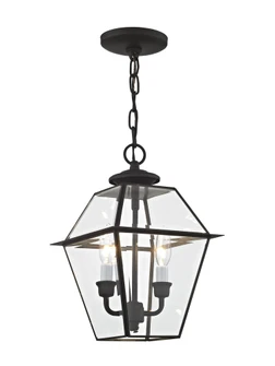 2 Light Black Outdoor Chain Lantern (108|2285-04)