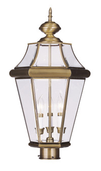 3 Light AB Outdoor Post Lantern (108|2364-01)